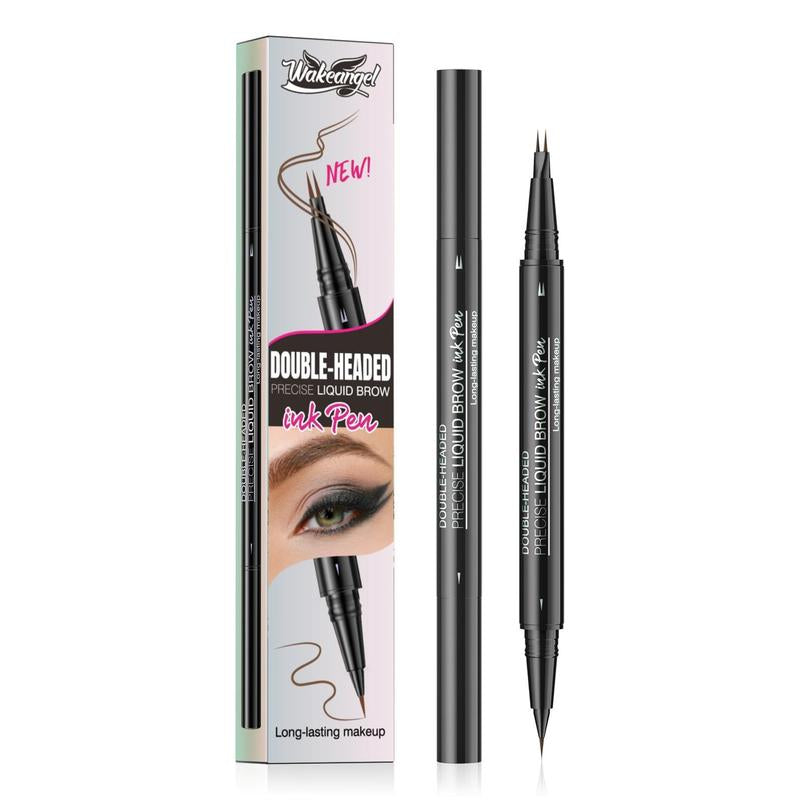 Double-Ended Eyebrow Pencil, 1 Box Waterproof Long Lasting Liquid Eyebrow Pencil, Natural Eyebrow Pencil, Eye Brow Makeup Tool for Women