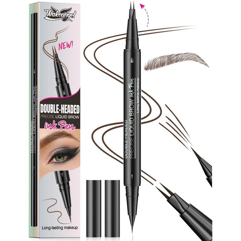 Double-Ended Eyebrow Pencil, 1 Box Waterproof Long Lasting Liquid Eyebrow Pencil, Natural Eyebrow Pencil, Eye Brow Makeup Tool for Women