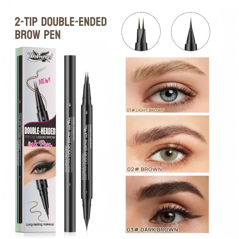 Double-Ended Eyebrow Pencil, 1 Box Waterproof Long Lasting Liquid Eyebrow Pencil, Natural Eyebrow Pencil, Eye Brow Makeup Tool for Women