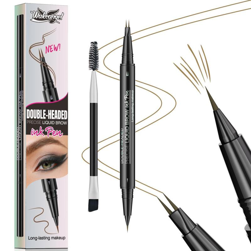 Double-Ended Eyebrow Pencil, 1 Box Waterproof Long Lasting Liquid Eyebrow Pencil, Natural Eyebrow Pencil, Eye Brow Makeup Tool for Women